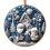White and Blue Acrylic Christmas Ornaments Snowman Tree 1