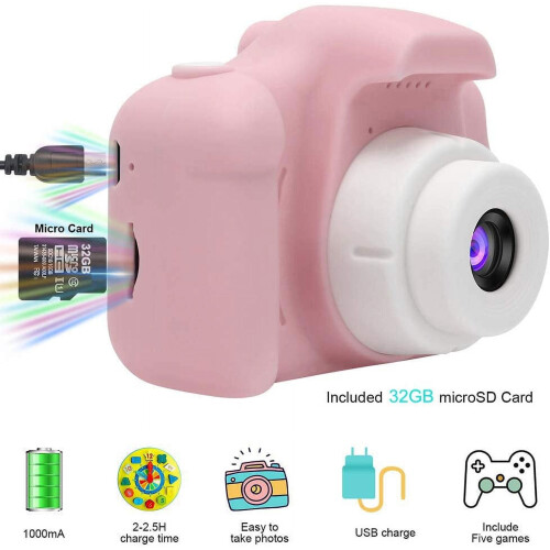 Kids Camera 8MP HD Video 2 Inch Screen Shockproof 2