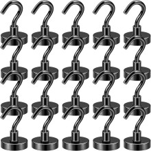 Magnetic Hooks Heavy Duty 30 lbs 20 Pack Silver