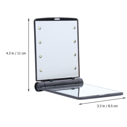 FRCOLOR LED Compact Makeup Mirror Double-Sided Folding 1