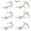 Stainless Steel Nose Studs L-Shape 6 Pcs 1