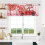 Valentine's Day Kitchen Window Valance Red Heart Gnome 4