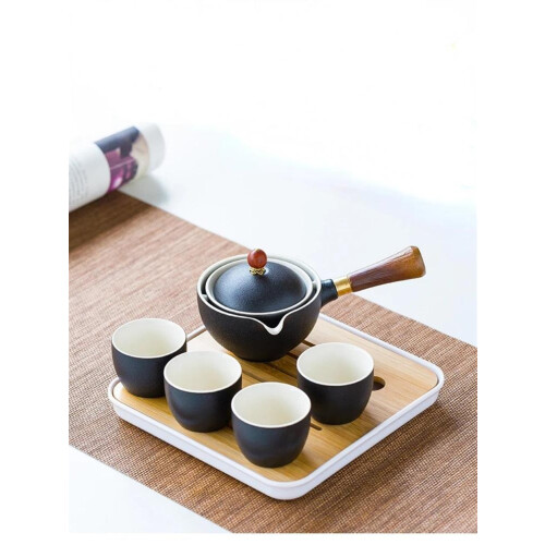 Kung Fu Tea Ceremony Set Ceramic Electric Rotating Teapot 1