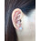 Stainless Steel Crystal Ball Stud Earrings AB White 8mm 3