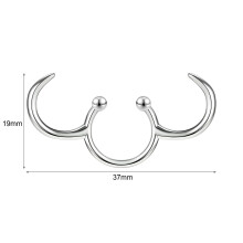 Stainless Steel Nose Cuff Non-Piercing Faux Septum Jewelry