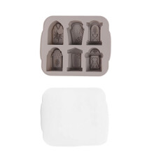 Bac à Glaçons en Silicone Halloween RIP Moule à Pierre Tombale pour Glace, Bonbons, Gâteaux, Savon