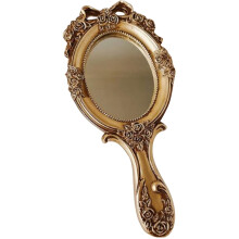 Vintage handheld mirror embossed 1 piece