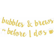 Bubbles & Brews Banner for Bachelorette Party Decorations