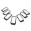 Glossy Black Car Front Grille Insert Ring Trim Cover Set 8