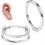 G23 Titanium Conch Piercing Set 16G 8/10/12mm 1