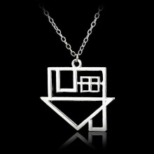 Rock Music Pendant Necklace Silver Plated 1 Piece