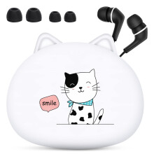 Cat Ear Headphones for Kids Donut Design Wired Earbuds with