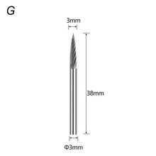 Tungsten Steel Rotary File 3x3mm Double Groove Set