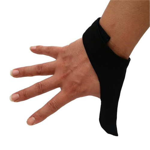 Black bowling finger grip protector glove size 1
