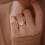 Sterling Silver Pearl Flower Ring for Women, CZ, Shell 4