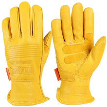 Men's Leather Motorcycle Gloves Retro Style Reinforced Palm