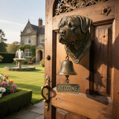 Dog Welcome Doorbell Cast Iron Wall-Mounted Bell for Yard 1