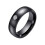 Women's Ceramic Wedding Band with Black Cubic Zirconia 1
