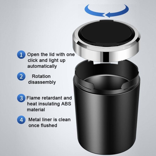 Portable Car Ashtray Odor-Proof 4 Gold 1