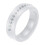 Women's Ceramic Ring with Cubic Zirconia Inlay Size 7 1