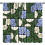 Geometric Floral Curtains Boho Botanical Green Blue White 1