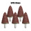 Tapered Cone Grinding Head 6mm Shank 5 Pcs 80 Grit 1