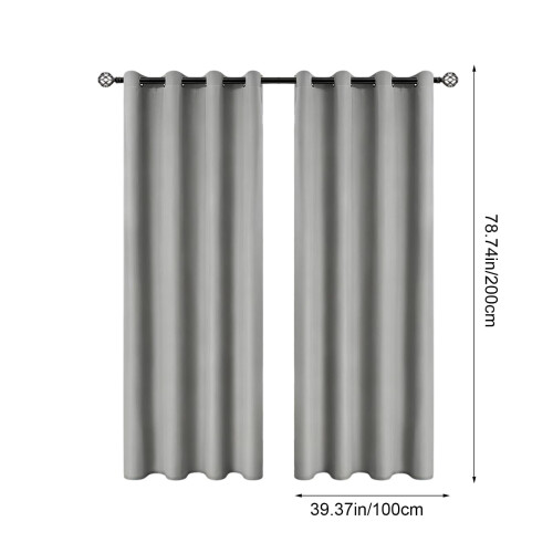 Blackout Curtains with Sheer Overlay 3 Pcs 1