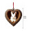 Rabbit Ornament Acrylic Heart-Shaped 3.1 Inch 3