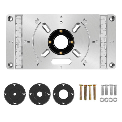 Aluminum Alloy Router Insert Plate for Woodworking Benches