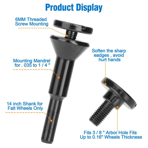 Carbon Steel Cut-Off Wheel Arbor Rust Resistant Durable 2