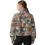 Cropped Hoodie Sweatshirt Camo Forest Gray Half Zip 2
