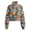 Cropped Hoodie Sweatshirt Camo Forest Gray Half Zip 4