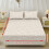 Queen Fitted Sheet Set with Pillowcases Floral Beige 5