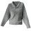 Knit Sweater Top Women Collared Dark Gray M 5