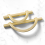 Gold Cabinet Pulls Half Moon Shape 2 pcs 8