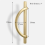 Gold Cabinet Pulls Half Moon Shape 2 pcs 2