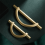 Gold Cabinet Pulls Half Moon Shape 2 pcs 3