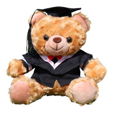 Plush Bear Graduation Gift with Removable Hat