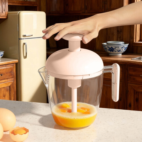 Manual Egg Beater Hand Crank Whisk with Strainer