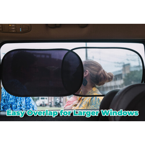 Car Window Shades 4-Pack UV Blocking Side Sunshades 1