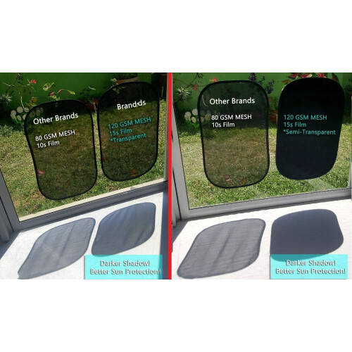 Car Window Shades 4-Pack UV Blocking Side Sunshades 2