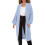 Women's Blue Knitted Lightweight Long Cardigan 1