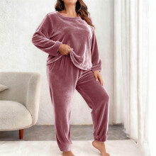 Women's Flannel Pajama Set Long Sleeve Plus Size