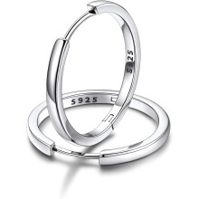 Sterling Silver Huggie Hoop Earrings for Women 6–20mm