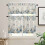 Owl Christmas Kitchen Curtains Set Blue Eucalyptus Floral 2