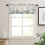 Owl Christmas Kitchen Curtains Set Blue Eucalyptus Floral 7
