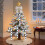 Black and White Candy Cane Ornaments Plastic 4 PCS 5