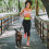 Hands-Free Dog Leash Green Durable Adjustable Belt for 5