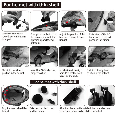 Wireless Motorcycle Helmet Headset Bluetooth 5.0+ EDR IP67 1
