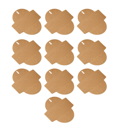 Heart Clasp Envelope Set Brown 4x6 Inch 10 or 50 pcs